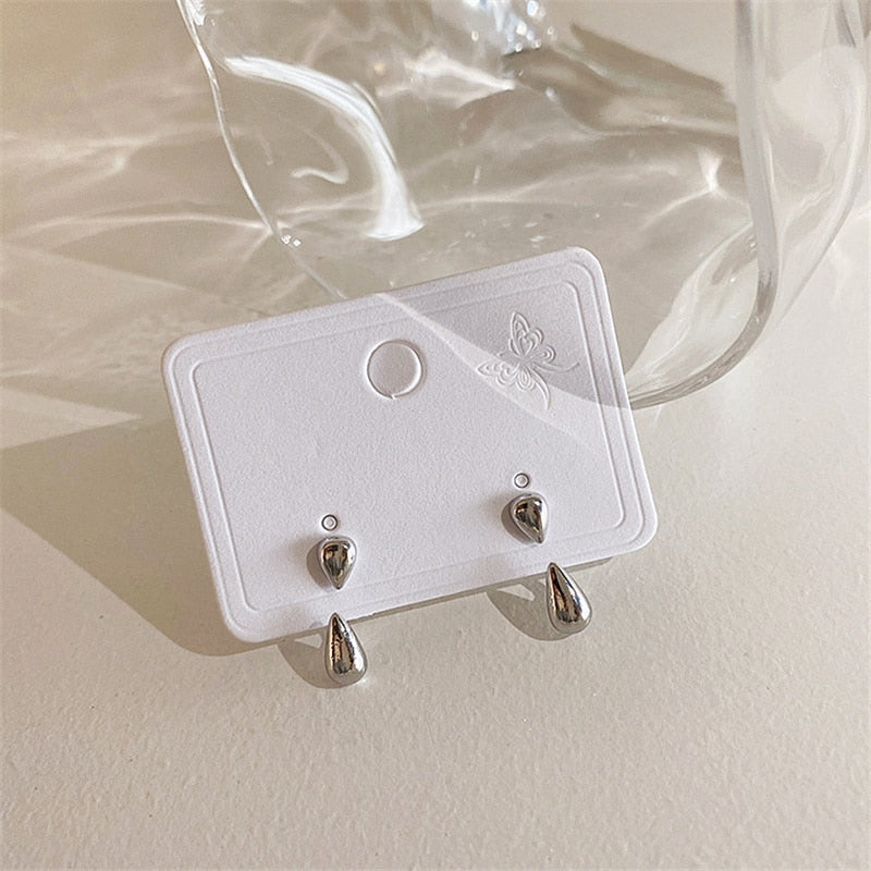 Cute Korean Earrings Heart Bling Zircon Stone Rose Gold Color Stud Earring for Women Fashion Jewelry 2026 New Gift